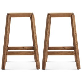 Set of Two Pierre Jeanneret Counter Stools