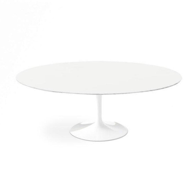White Lacquer Tulip Dining Table - Oval