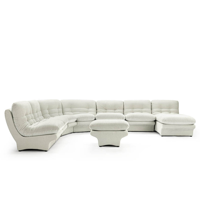 Carsons Mid Century Curved Modular Sectional Sofa | Combination 001