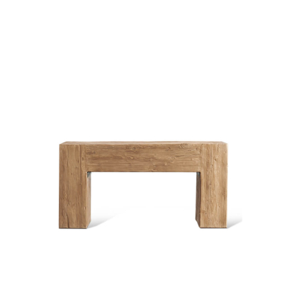 EM Wabisabi Rustic Natural Reclaimed Wood Console Table