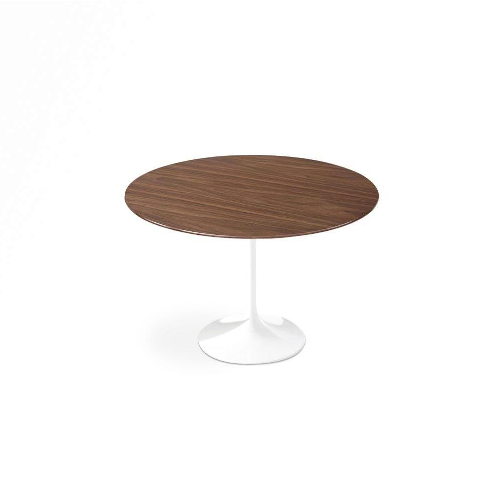 Dark Walnut Wood Tulip Dining Table Round