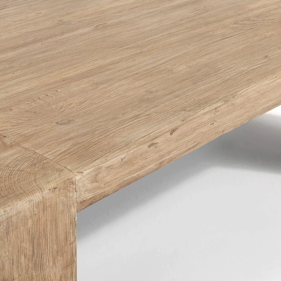 EM Wabi-Sabi Rustic Rectangular Reclaimed Wood Coffee Table with