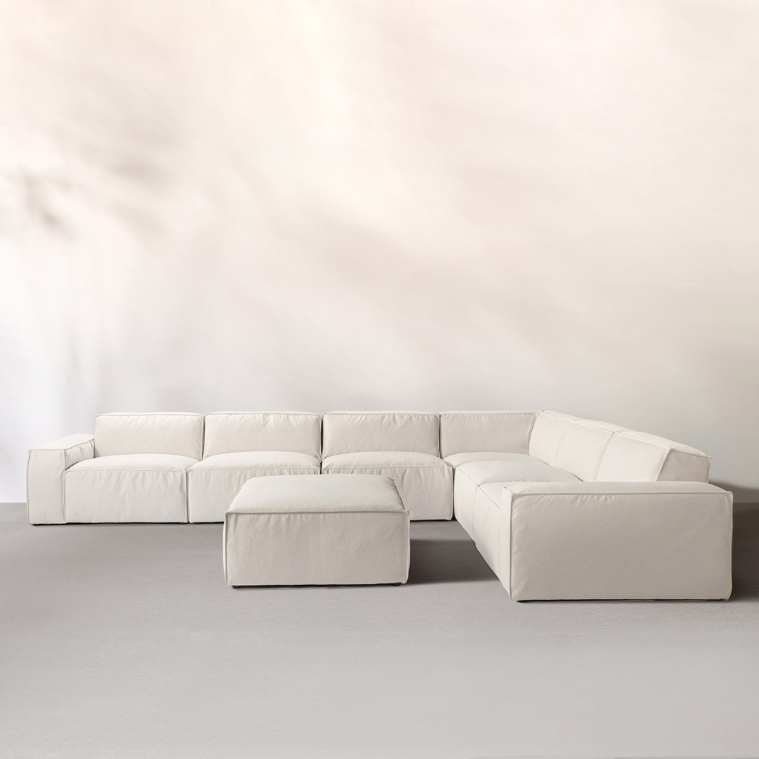 Oasis Modern Low Profile Modular Block Sofa in Latex | Combination 003