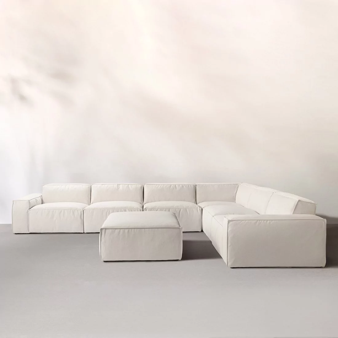 Oasis Modern Low Profile Modular Block Sofa in Latex | Combination 003