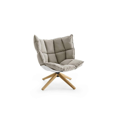Husk Chair Low Back - Wood Base - Eternity Modern