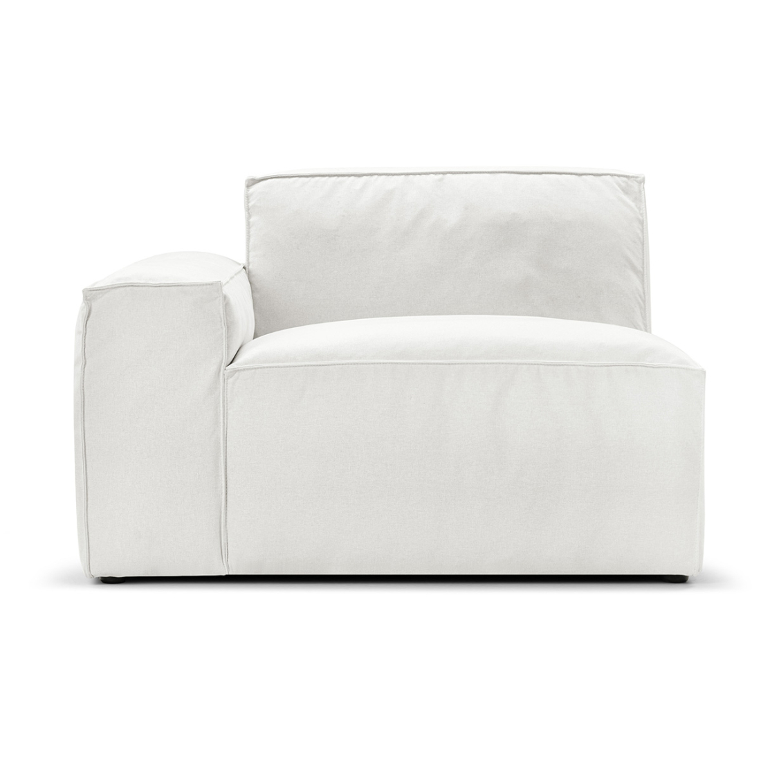 Oasis Modern Low Profile Modular Block Sofa in Latex | Right Armrest