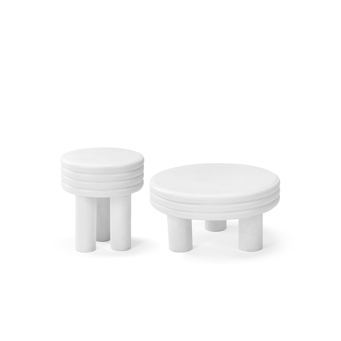 Avori Modern Round Ring Tripod Concrete Coffee & Side Table | Modern Furniture