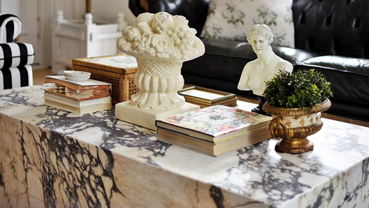 Kaia Marble Plinth Block Large Coffee Table